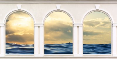 фотообои Три арки у моря