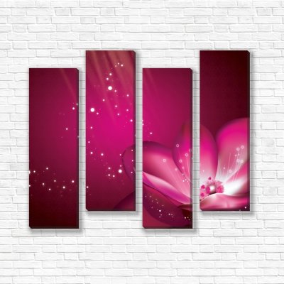 модульные картины Пурпурный цветок